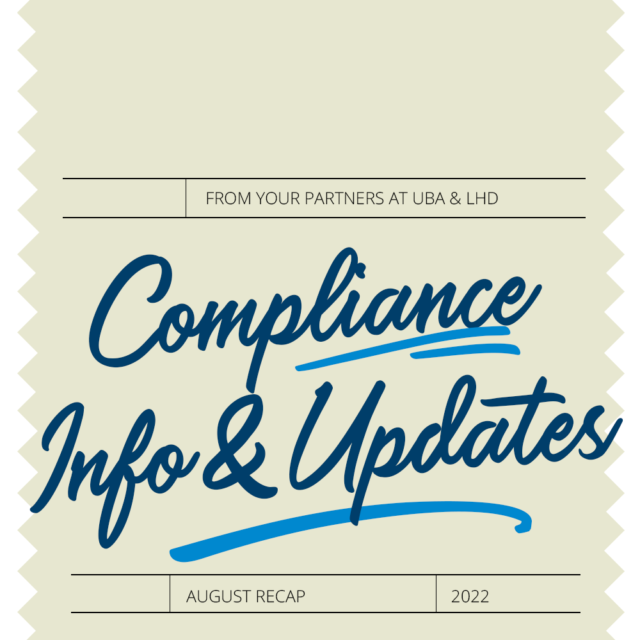 August 2022 Compliance Recap